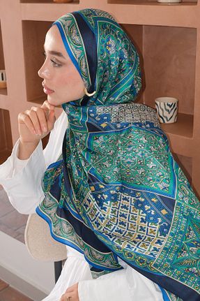 شال سبز زنانه ابریشم diorel - کد 938583200