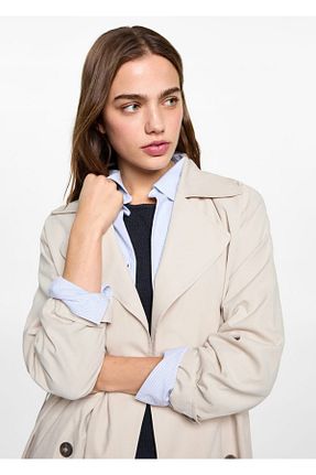ترنچکت بژ زنانه پلی استر MANGO Teen - کد 886002619
