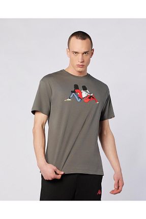 تیشرت طوسی مردانه رگولار Kappa - کد 229818820
