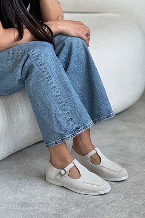 کفش لوفر بژ زنانه جیر NİŞANTAŞI SHOES - کد 938169867