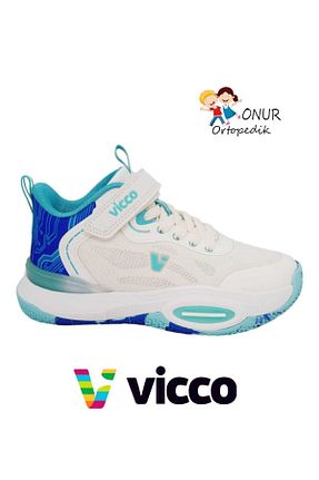 کفش بسکتبال سفید بچه گانه پارچه ای Vicco - کد 817289183