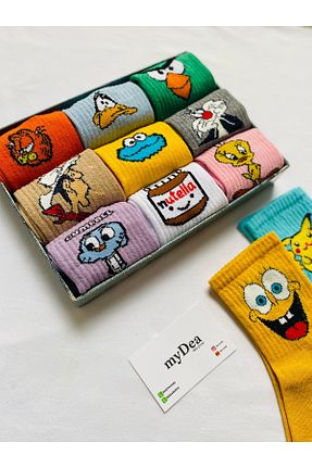 جوراب رنگی زنانه پنبه ای myDea - کد 731295537