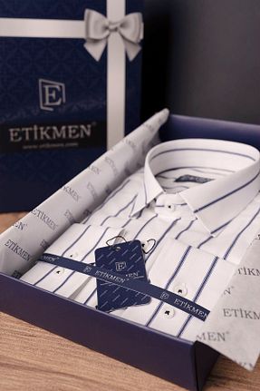 پیراهن سفید مردانه اسلیم فیت Etikmen - کد 267267741