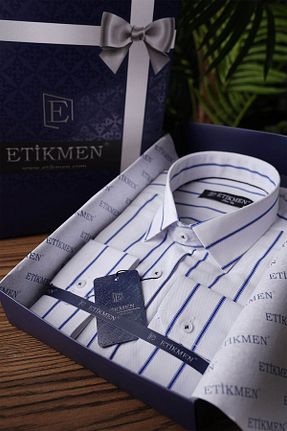 پیراهن سفید مردانه اسلیم فیت Etikmen - کد 694980074