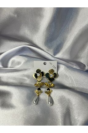 گوشواره جواهر زرد زیرکن Fam&Co Jewelry - کد 938666194