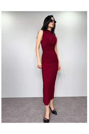 لباس زرشکی زنانه بافتنی DEQ FASHION - کد 905396517