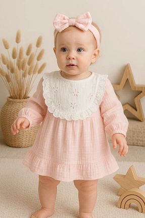 ست نوزادی صورتی بچه گانه پنبه ای Babydonat - کد 939007799