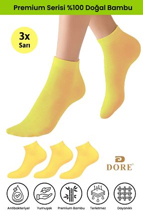 جوراب زرد زنانه بامبو DORE - کد 934892127
