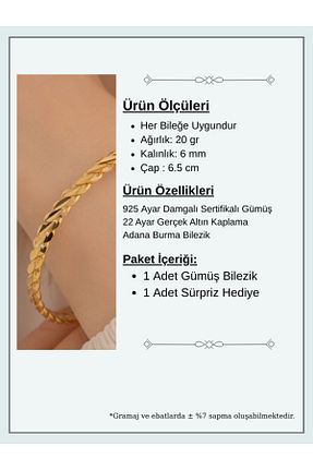 دستبند نقره طلائی زنانه 925 عیار OSMANLI GÜMÜŞ - کد 785100139