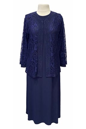 لباس مجلسی حجاب آبی زنانه یقه دوچرخه HESNA - کد 938781814