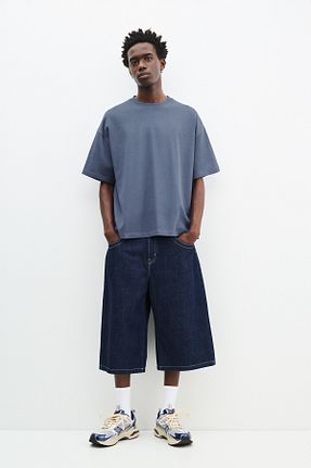تیشرت آبی مردانه Boxy Pull & Bear - کد 938776413