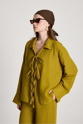ست بالاتنه و پائین تنه سبز زنانه بافتنی minaaise - کد 938785873