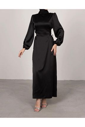 لباس مجلسی و فارغ التحصیلی مشکی زنانه ساتن Raya Gym - کد 794222295