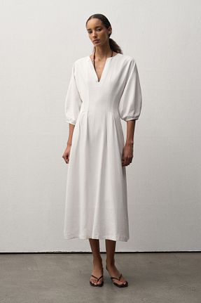 لباس سفید زنانه بافتنی mathilda store - کد 938785158