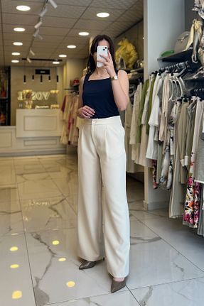 شلوار بژ زنانه پلی استر Vosse - کد 938786185