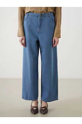شلوار جین رنگی زنانه پاچه گشاد LC Waikiki - کد 938812745