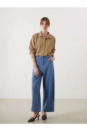 شلوار جین رنگی زنانه پاچه گشاد LC Waikiki - کد 938812745