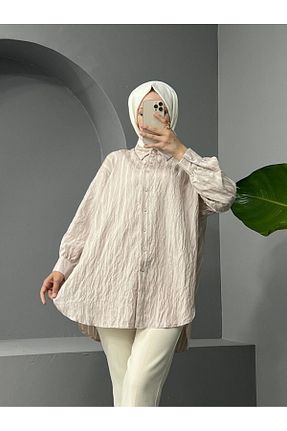 پیراهن طوسی زنانه اورسایز Modamorfo - کد 890986588