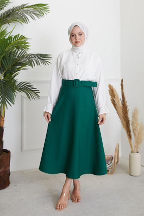 دامن حجاب سبز زنانه کلوش Foremia - کد 713569029