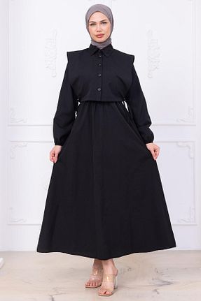 لباس حجاب مشکی زنانه رگولار hafsamina - کد 938818281