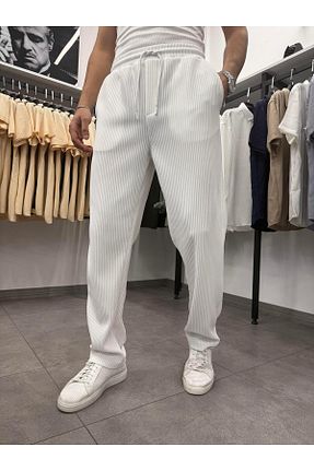 شلوار سفید مردانه پارچه Butik - کد 938844475
