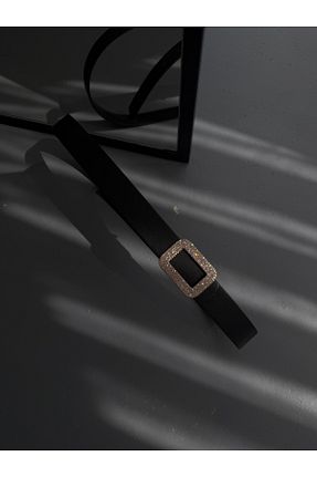 کمربند مشکی زنانه چرم مصنوعی coaksco - کد 938862757