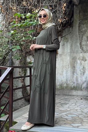 لباس حجاب خاکی زنانه رگولار Nurcan Çetin - کد 884463567
