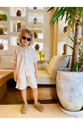 ست بالاتنه و پائین تنه بژ بچه گانه بافتنی Oliven The Kid - کد 939022959