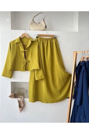 ست بالاتنه و پائین تنه رنگی زنانه بافتنی AVK MODA - کد 938878220