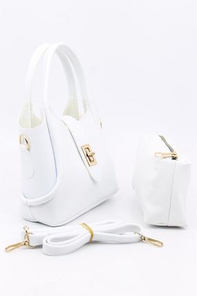کیف دوشی سفید زنانه چرم مصنوعی CKR BAGS - کد 936513301