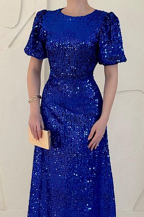 لباس آبی زنانه بافتنی Elbee Fashion Woman - کد 939030473