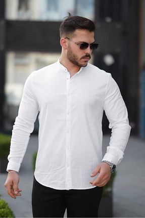 پیراهن سفید مردانه اسلیم فیت MODA - کد 932791523