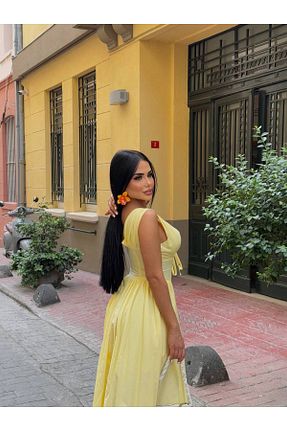 لباس زرد زنانه بافتنی D