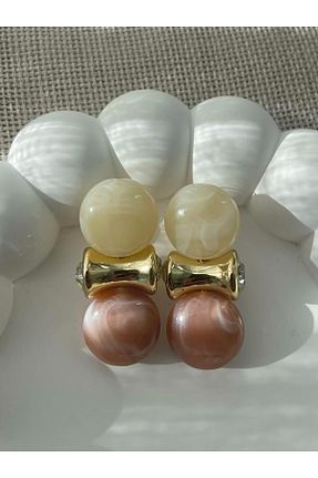 گوشواره جواهر بژ سنگ Vixora - کد 938893549