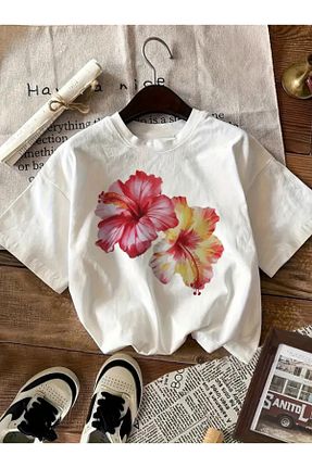 تیشرت سفید زنانه اورسایز TRENDPUNKY - کد 928837999