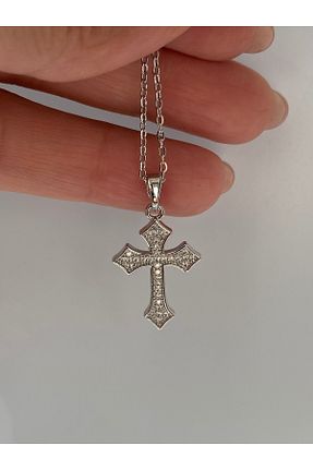 گردنبند استیل ( فولاد ) سفید زنانه استیل (فولاد) kurukafagift - کد 938914892