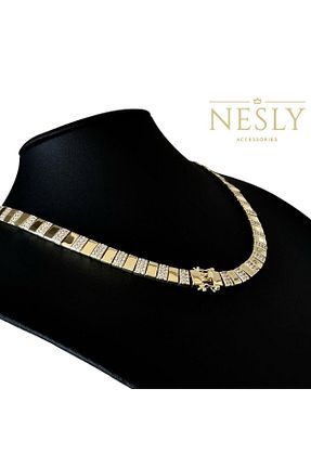 گردنبند استیل ( فولاد ) زرد زنانه روکش طلا neslyaccessories - کد 938921887