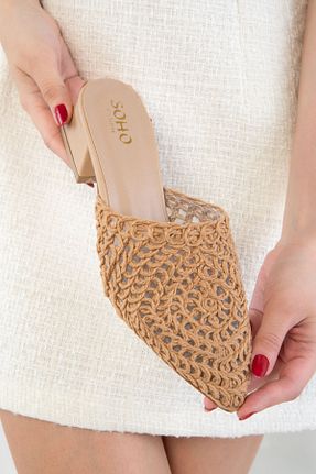 کفش پاشنه بلند کلاسیک بژ زنانه چرم مصنوعی SOHO - کد 934260623
