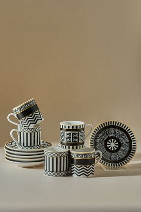فنجان قهوه مشکی 6 نفره Karaca - کد 654192222