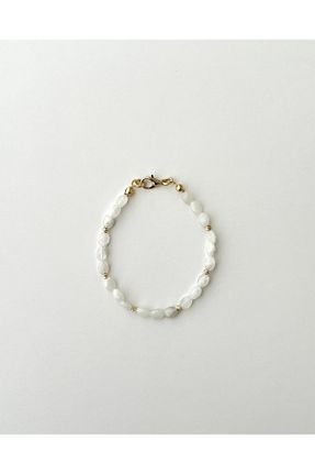 دستبند استیل (فولاد) سفید زنانه روکش طلا eyla collection - کد 938946149