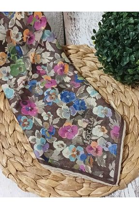 شال قهوه ای زنانه پنبه ای Aydmr Aksesuar - کد 940065012