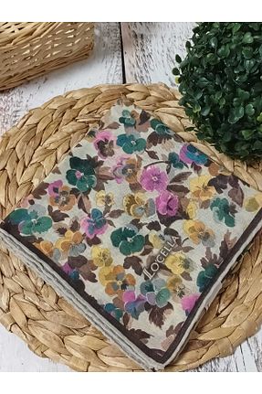 شال قهوه ای زنانه پنبه ای Aydmr Aksesuar - کد 939062465