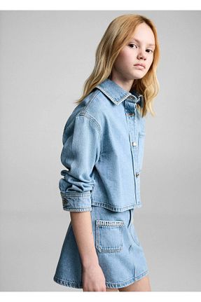 کت آبی بچه گانه اورسایز MANGO Kids - کد 925817126
