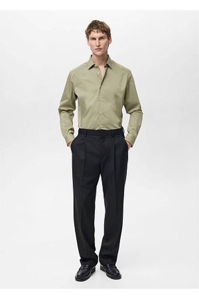 پیراهن سبز مردانه اسلیم MANGO Man - کد 884981353