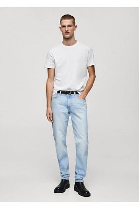 تیشرت سفید مردانه اسلیم فیت MANGO Man - کد 884696292