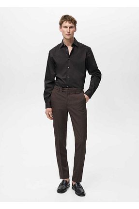 پیراهن مشکی مردانه اسلیم MANGO Man - کد 884961289