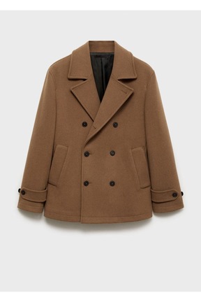 پالتو پشمی نارنجی مردانه پارچه ای MANGO Man - کد 884979346