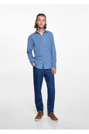پیراهن آبی مردانه رگولار MANGO Teen - کد 859062364
