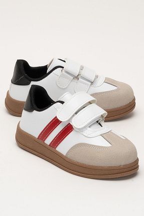 کفش اسنیکر سفید بچه گانه چرم مصنوعی Liger - کد 930056757