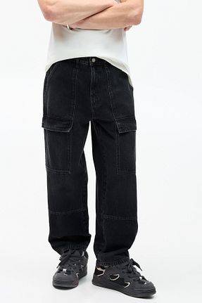 شلوار جین طوسی مردانه پاچه لوله تفنگی Pull & Bear - کد 939000894